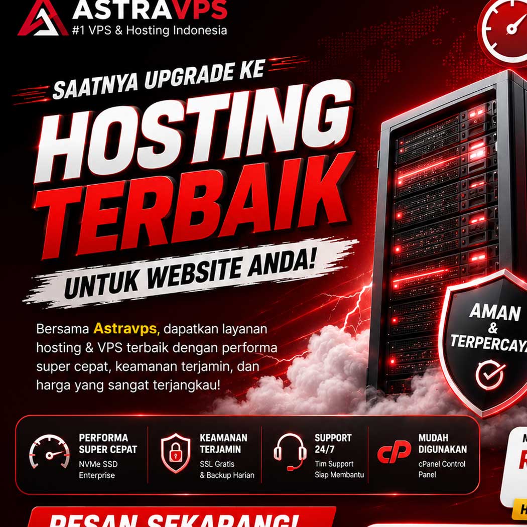 Poster Promo VPS dan Hosting AstraVPS